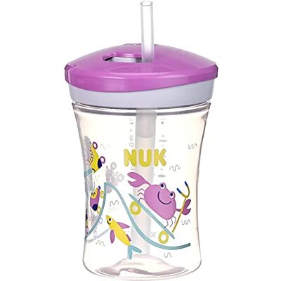 NUK 3-in-1 drinkleerset met drinkbeker (6 maanden), Magic Cup 360 graden (8+M) en Action Cup drinkfles voor kinderen (12+M), 230 ml, BPA-vrij, meisjes NUK 3-in-1 drinkleerset met drinkbeker (6 maanden), Magic Cup 360 graden (8+M) en Action Cup drinkfles voor kinderen (12+M), 230 ml, BPA-vrij, meisjes
