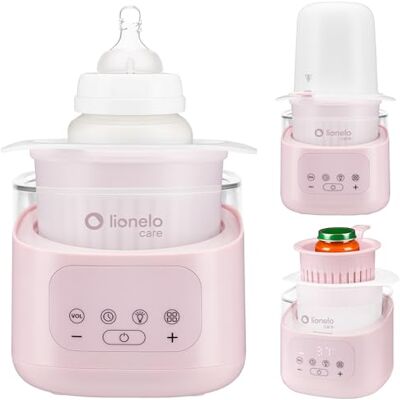 Lionelo Thermup 4.0 babyflessenwarmer 6-in-1, snelle verwarming, 400 W, sterilisator en ontdooien, afneembare container, gemakkelijk te reinigen, touchscreen en nachtlampje, warm houden, roze Lionelo Thermup 4.0 babyflessenwarmer 6-in-1, snelle verwarming, 400 W, sterilisator en ontdooien, afneembare container, gemakkelijk te reinigen, touchscreen en nachtlampje, warm houden, roze