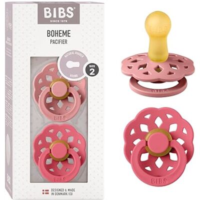 Bibs Boheme fopspeen, 6-18 maanden, 2 stuks, rond, dusty roze/koraal Natuurlijk rubberlatex, maat 2, BPA-vrij, gemaakt in Denemarken, hoge zuigacceptatie Bibs Boheme fopspeen, 6-18 maanden, 2 stuks, rond, dusty roze/koraal Natuurlijk rubberlatex, maat 2, BPA-vrij, gemaakt in Denemarken, hoge zuigacceptatie