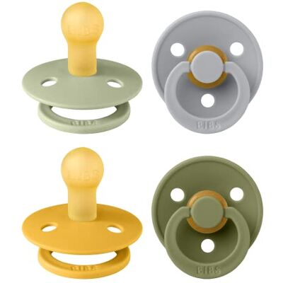 Bibs Colour fopspeen Set van 4 fopspenen. Bisfenol A-vrij, ronde speen. Natuurlijk rubberlatex, gemaakt in Denemarken. Maat 1 (0-6 maanden), Green Garden Lush Bibs Colour fopspeen Set van 4 fopspenen. Bisfenol A-vrij, ronde speen. Natuurlijk rubberlatex, gemaakt in Denemarken. Maat 1 (0-6 maanden), Green Garden Lush