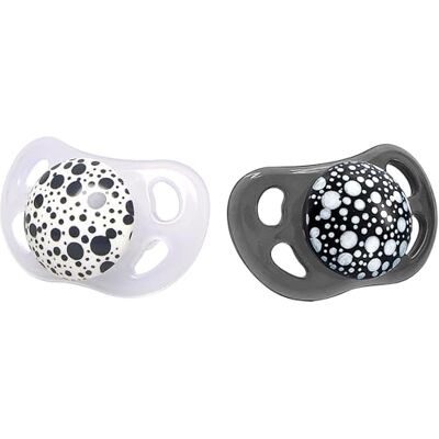 Twistshake Orthodontische babyfopspeen van siliconen, vanaf 6 maanden, BPA-vrij, zwart/wit, 78092, 2 stuks Twistshake Orthodontische babyfopspeen van siliconen, vanaf 6 maanden, BPA-vrij, zwart/wit, 78092, 2 stuks