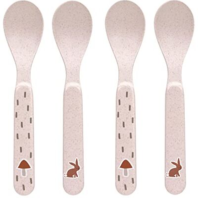 Lässig Little Forest Rabbit kinderlepel, BPA-vrij, voor vaatwasser en magnetron, 4 stuks Lässig Little Forest Rabbit kinderlepel, BPA-vrij, voor vaatwasser en magnetron, 4 stuks