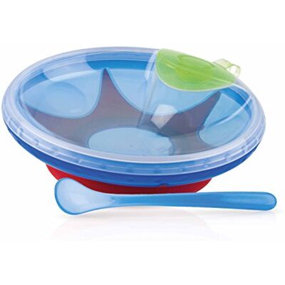 Nuby Nûby ID5342BLUE Verwarmd bord met zuignap, blauw Nuby Nûby ID5342BLUE Verwarmd bord met zuignap, blauw