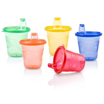 Nuby ID91121A Pick Nick drinkbekers set met deksel 6-delige set met 6 bekers en 6 deksels 210 ml, op kleur gesorteerd Nuby ID91121A Pick Nick drinkbekers set met deksel 6-delige set met 6 bekers en 6 deksels 210 ml, op kleur gesorteerd