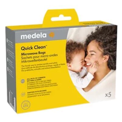 Medela Quick Clean microgolfzakken, snelle en praktische reiniging van herbruikbare borstkolfonderdelen of accessoires, 5 stuks Medela Quick Clean microgolfzakken, snelle en praktische reiniging van herbruikbare borstkolfonderdelen of accessoires, 5 stuks