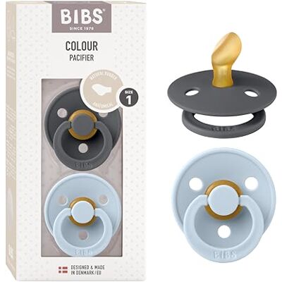 Bibs Colour Fopspeen, verpakking van 2 stuks, BPA-vrij, anatomische speen Natuurlijk rubber latex, gemaakt in Denemarken/EU. Maat 1 (2 stuks), Iron/Baby Blue (babyblauw) Bibs Colour Fopspeen, verpakking van 2 stuks, BPA-vrij, anatomische speen Natuurlijk rubber latex, gemaakt in Denemarken/EU. Maat 1 (2 stuks), Iron/Baby Blue (babyblauw)