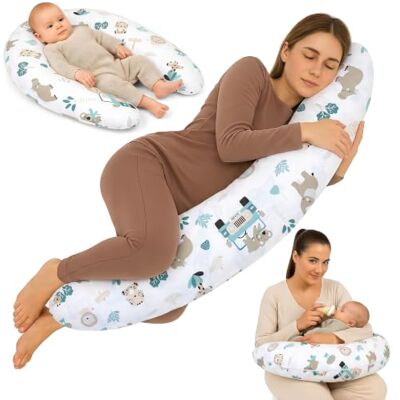 Totsy Baby Borstvoedingskussen, XXL, zijslaapkussen, katoen, zwangerschapskussen, ondersteuningskussen, volwassenen, Afrika Totsy Baby Borstvoedingskussen, XXL, zijslaapkussen, katoen, zwangerschapskussen, ondersteuningskussen, volwassenen, Afrika
