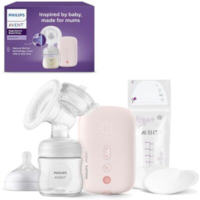Philips Avent Eenvoudige elektrische borstkolf, vergelijkbaar ritme als je baby, 125 ml fles en borstvoedingspads, model SCF395/31 Philips Avent Eenvoudige elektrische borstkolf, vergelijkbaar ritme als je baby, 125 ml fles en borstvoedingspads, model SCF395/31