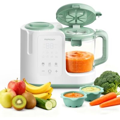 Momcozy AutoMeal Robot babykoker, maaltijdbereider, 450 ml, BPA-vrij Mixer met 6 messen, zelfreinigend, textuur in 3 stappen, extra voeding 4-12 maanden Momcozy AutoMeal Robot babykoker, maaltijdbereider, 450 ml, BPA-vrij Mixer met 6 messen, zelfreinigend, textuur in 3 stappen, extra voeding 4-12 maanden