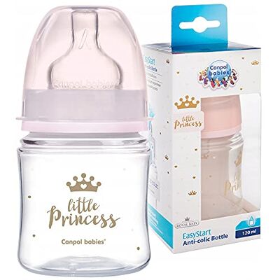 Canpol babies CANPOL Fles, breed, koninklijk, anti-aanbaklaag, 120 ml Canpol babies CANPOL Fles, breed, koninklijk, anti-aanbaklaag, 120 ml
