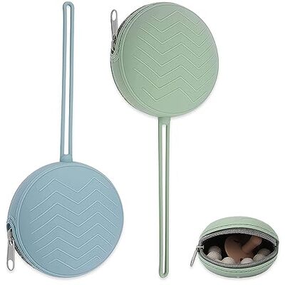 BNGXR Siliconen fopspeen box, 2 stuks speen opslag, baby fopspeen box, BPA-vrij, niet giftig, fopspeenhouder, fopspeenhouder, Sillicone portemonnee (blauw groen) BNGXR Siliconen fopspeen box, 2 stuks speen opslag, baby fopspeen box, BPA-vrij, niet giftig, fopspeenhouder, fopspeenhouder, Sillicone portemonnee (blauw groen)