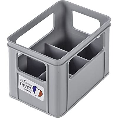 Thermobaby Box voor 6 flessen, grijs, tot 5,6 cm diameter per fles, gemaakt in Frankrijk Thermobaby Box voor 6 flessen, grijs, tot 5,6 cm diameter per fles, gemaakt in Frankrijk