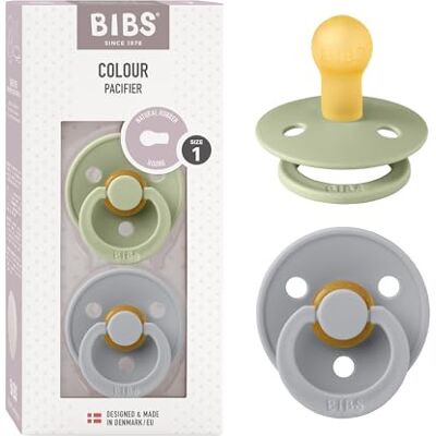 Bibs Colour Speen verpakking van 2 stuks. BPA-vrij, Ronde speen. Natuurlijk rubberlatex, Maat 1 (0-6 maanden), Sage / Cloud Bibs Colour Speen verpakking van 2 stuks. BPA-vrij, Ronde speen. Natuurlijk rubberlatex, Maat 1 (0-6 maanden), Sage / Cloud