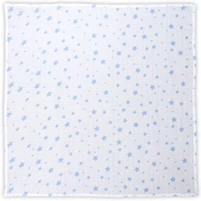 Lorelli Verzorgingsdeken voor baby's van chiffon, 80 x 80 cm, vanaf de geboorte, kleur: wit/blauw Lorelli Verzorgingsdeken voor baby's van chiffon, 80 x 80 cm, vanaf de geboorte, kleur: wit/blauw