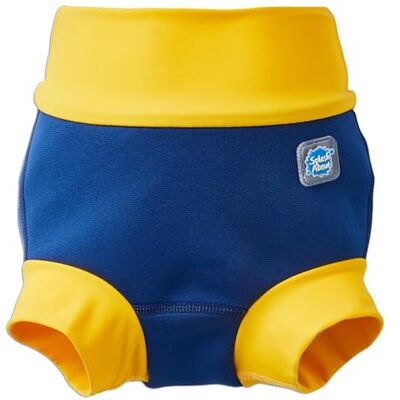Splash About Happy Nappy Duo Herbruikbare zwemluier, marineblauw/geel, 3-6 maanden Splash About Happy Nappy Duo Herbruikbare zwemluier, marineblauw/geel, 3-6 maanden