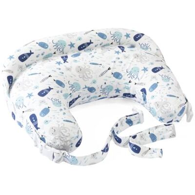 Chicco Boppy Deluxe borstvoedingskussen, ondersteuning voor borstvoeding aan borst en fles, ergonomische vorm met houder voor mama en baby, volledige vulling, afneembare hoes en machinewasbaar, 0 m + Chicco Boppy Deluxe borstvoedingskussen, ondersteuning voor borstvoeding aan borst en fles, ergonomische vorm met houder voor mama en baby, volledige vulling, afneembare hoes en machinewasbaar, 0 m +