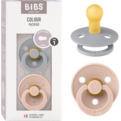 Bibs Colour Speen verpakking van 2 stuks. BPA-vrij, Ronde speen. Natuurlijk rubberlatex, Maat 1 (0-6 maanden), Cloud / Blush Bibs Colour Speen verpakking van 2 stuks. BPA-vrij, Ronde speen. Natuurlijk rubberlatex, Maat 1 (0-6 maanden), Cloud / Blush