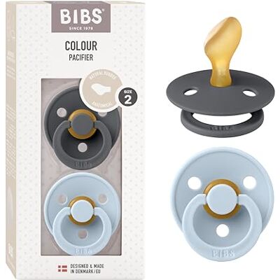 Bibs Colour Fopspeen, verpakking van 2 stuks, BPA-vrij, anatomische speen Natuurlijk rubber latex, gemaakt in Denemarken/EU. Maat 2 (2 stuks), Iron/Baby Blue (babyblauw) Latex de caoutchouc naturel Taille 2 Sans BPA Fabriqué au Danemark Haute ac Bibs Colour Fopspeen, verpakking van 2 stuks, BPA-vrij, anatomische speen Natuurlijk rubber latex, gemaakt in Denemarken/EU. Maat 2 (2 stuks), Iron/Baby Blue (babyblauw) Latex de caoutchouc naturel Taille 2 Sans BPA Fabriqué au Danemark Haute ac