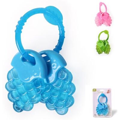 Cangaroo Bite Bite Ring Druif T2215, BPA-vrij, BPA-vrij, verkoelende bijtring, helpt vanaf 3 maanden, kleuren: blauw Cangaroo Bite Bite Ring Druif T2215, BPA-vrij, BPA-vrij, verkoelende bijtring, helpt vanaf 3 maanden, kleuren: blauw