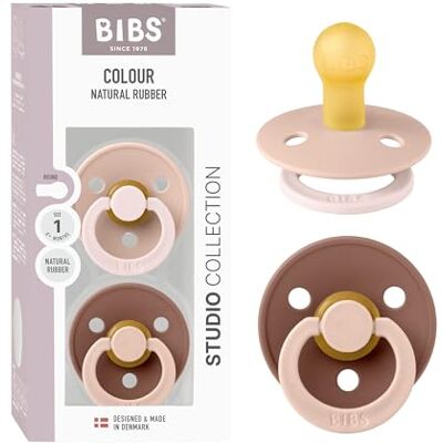 Bibs Colour Studio fopspeen set van 2 fopspenen, BPA-vrij, ronde speen, natuurlijk rubberlatex, gemaakt in Denemarken, maat 1 (0-6 maanden) Blush/Woodchuck Bibs Colour Studio fopspeen set van 2 fopspenen, BPA-vrij, ronde speen, natuurlijk rubberlatex, gemaakt in Denemarken, maat 1 (0-6 maanden) Blush/Woodchuck