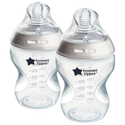 Tommee Tippee babyflessen, anti-koliek Natural Start, 2 x 260 ml, speen die de vorm van de borst imiteert voor een natuurlijke grip Tommee Tippee babyflessen, anti-koliek Natural Start, 2 x 260 ml, speen die de vorm van de borst imiteert voor een natuurlijke grip