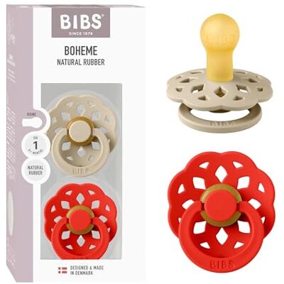 Bibs Boheme fopspeen, set van 2, BPA-vrij, ronde speen, natuurlijk rubberlatex, gemaakt in Denemarken, maat 1 (0-6 maanden) Vanilla/Candy Apple Bibs Boheme fopspeen, set van 2, BPA-vrij, ronde speen, natuurlijk rubberlatex, gemaakt in Denemarken, maat 1 (0-6 maanden) Vanilla/Candy Apple