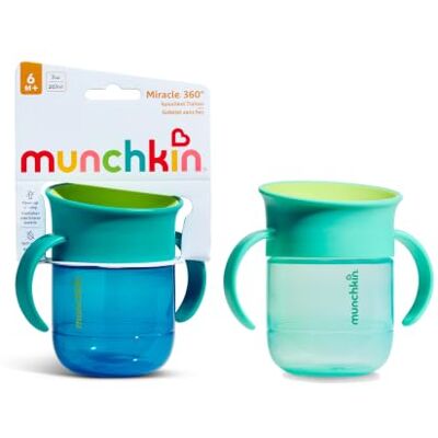 Munchkin Babybeker Miracle 360, 2 stuks, 6 maanden, 207 ml, donkerblauw/blauw Munchkin Babybeker Miracle 360, 2 stuks, 6 maanden, 207 ml, donkerblauw/blauw