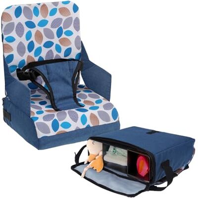 Dreambaby On-The-Go kinderzitje, draagbare kinderstoel met praktische opbergvakken, past op de meeste eetkamerstoelen, licht, compact en eenvoudig te gebruiken Dreambaby On-The-Go kinderzitje, draagbare kinderstoel met praktische opbergvakken, past op de meeste eetkamerstoelen, licht, compact en eenvoudig te gebruiken