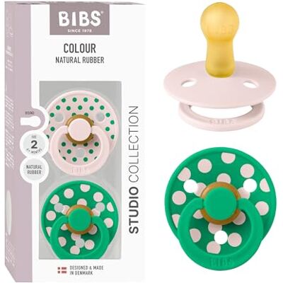 Bibs Polka Dots fopspeen, set van 2, BPA-vrij, ronde speen, natuurlijk rubberlatex, gemaakt in Denemarken, maat 2 (6-18 maanden), bloemblaadjes/cactus Bibs Polka Dots fopspeen, set van 2, BPA-vrij, ronde speen, natuurlijk rubberlatex, gemaakt in Denemarken, maat 2 (6-18 maanden), bloemblaadjes/cactus