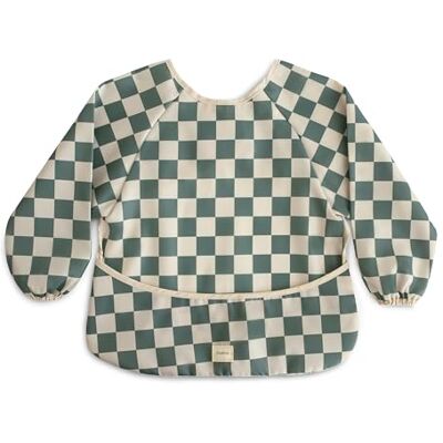 mushie Slabbetje met lange mouwen voor baby's, waterdicht, verstelbare pasvorm voor 6-24 maanden, kleur: olijf mushie Slabbetje met lange mouwen voor baby's, waterdicht, verstelbare pasvorm voor 6-24 maanden, kleur: olijf