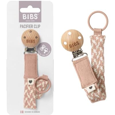 Bibs Paci Braid Fopspeenketting van biologisch katoen, Deens motief, Wangrood/ivoor, één maat, 0-36 maanden Bibs Paci Braid Fopspeenketting van biologisch katoen, Deens motief, Wangrood/ivoor, één maat, 0-36 maanden