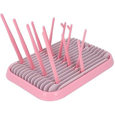 jerss Flessendroogrek, multifunctioneel PP-droogrek in U-vorm, compact en gezond voor thuis (roze) jerss Flessendroogrek, multifunctioneel PP-droogrek in U-vorm, compact en gezond voor thuis (roze)