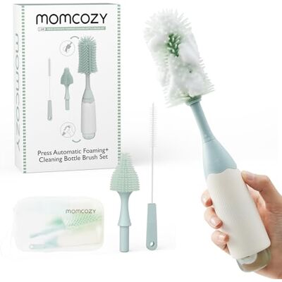 Momcozy Borstelset voor baby's, siliconen, drukschuim, 360° Babyflessen, borstkolf, fopspeen, BPA, schoonmaken, reisetui, veiligheid, cadeau Momcozy Borstelset voor baby's, siliconen, drukschuim, 360° Babyflessen, borstkolf, fopspeen, BPA, schoonmaken, reisetui, veiligheid, cadeau