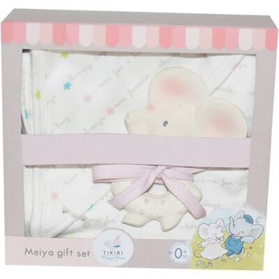 Tikiri Meiya 8577739 Cadeauset met bijtring van natuurlijk rubber en knuffeldeken voor baby's en kinderen vanaf 0 maanden, babyrammelaar, badspeelgoed Tikiri Meiya 8577739 Cadeauset met bijtring van natuurlijk rubber en knuffeldeken voor baby's en kinderen vanaf 0 maanden, babyrammelaar, badspeelgoed