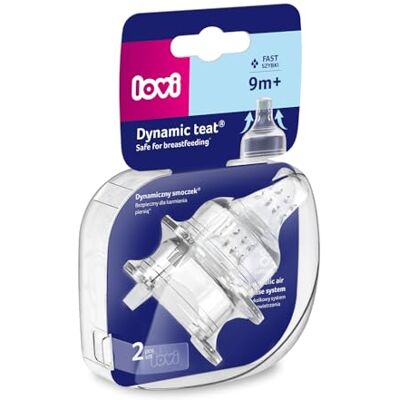 LOVI Set van 2 dynamische fopspenen zonder bisfenol A transparant LOVI Set van 2 dynamische fopspenen zonder bisfenol A transparant