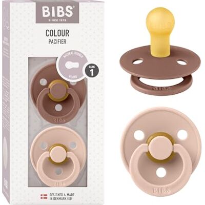 Bibs Colour fopspeen. Set van 2 fopspenen. Bisfenol A-vrij, ronde speen. Natuurlijk rubberlatex, gemaakt in Denemarken. Maat 1 (0-6 maanden), Woodchuck/Blush Bibs Colour fopspeen. Set van 2 fopspenen. Bisfenol A-vrij, ronde speen. Natuurlijk rubberlatex, gemaakt in Denemarken. Maat 1 (0-6 maanden), Woodchuck/Blush