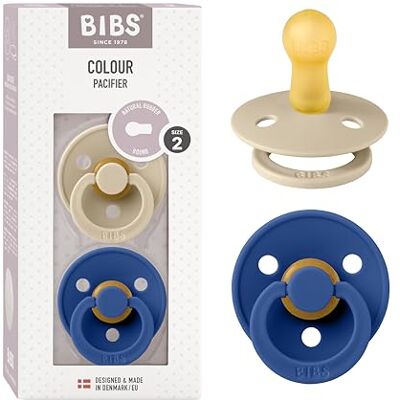 Bibs Color BPA-vrije kersenfopspenen, 2 stuks, natuurlijk rubber/latex, gemaakt in Denemarken, maten 2-6 maanden en ouder, vanille/korenbloem Bibs Color BPA-vrije kersenfopspenen, 2 stuks, natuurlijk rubber/latex, gemaakt in Denemarken, maten 2-6 maanden en ouder, vanille/korenbloem