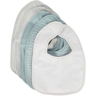 BIECO Set van 5 waterdichte wasbare katoenen slabbetjes 29 x 21 cm BIECO Set van 5 waterdichte wasbare katoenen slabbetjes 29 x 21 cm
