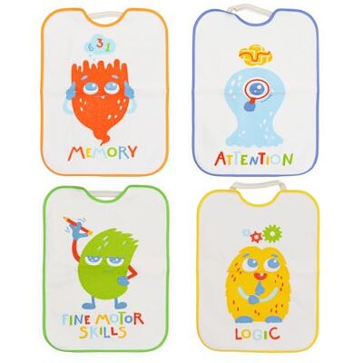 Ti TIN Waterdichte slabbetjes voor baby's, rubberen sluiting, 4 stuks, skills, 12 meses Más de 12 meses Ti TIN Waterdichte slabbetjes voor baby's, rubberen sluiting, 4 stuks, skills, 12 meses Más de 12 meses