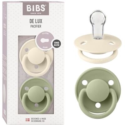 Bibs De Lux Speen verpakking van 2 stuks. BPA-vrij, Ronde speen. Siliconen, Eén maat, Ivory / Sage Silicone Taille unique Sans BPA Fabriqué au Danemark Haute acceptation de la tétine Trous d’aération Bibs De Lux Speen verpakking van 2 stuks. BPA-vrij, Ronde speen. Siliconen, Eén maat, Ivory / Sage Silicone Taille unique Sans BPA Fabriqué au Danemark Haute acceptation de la tétine Trous d’aération