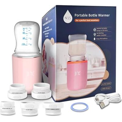 Aka & Lou Babyflessenwarmer voor baby's, snel verwarmend, 4 temperatuurniveaus, lekvrij, voor Mam-Dr.Browns-Medela en Nuk flessen. Aka & Lou Babyflessenwarmer voor baby's, snel verwarmend, 4 temperatuurniveaus, lekvrij, voor Mam-Dr.Browns-Medela en Nuk flessen.