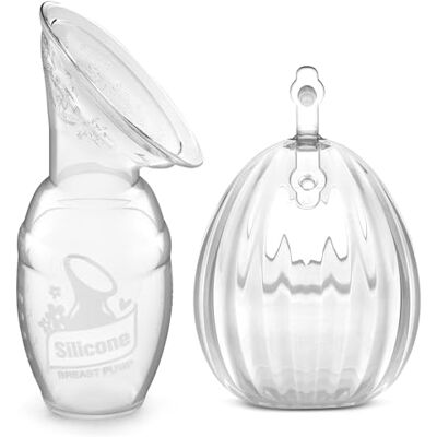 haakaa Handmatige borstkolf voor borstvoeding 100 ml en draagbare handborstkolf 75 ml, siliconen in levensmiddelenkwaliteit haakaa Handmatige borstkolf voor borstvoeding 100 ml en draagbare handborstkolf 75 ml, siliconen in levensmiddelenkwaliteit