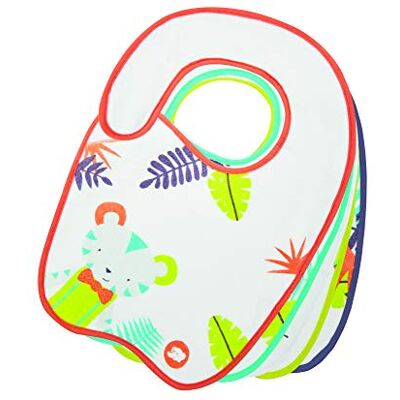 Bebeconfort Jungle Vibes Babyslabbetjes, T1/T2, 5 stuks Bebeconfort Jungle Vibes Babyslabbetjes, T1/T2, 5 stuks