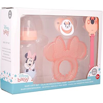Stor Baby cadeauset bestaande uit fles, fopspeen, fopspeenketting en bijtring Minnie Indigo Dreams Stor Baby cadeauset bestaande uit fles, fopspeen, fopspeenketting en bijtring Minnie Indigo Dreams