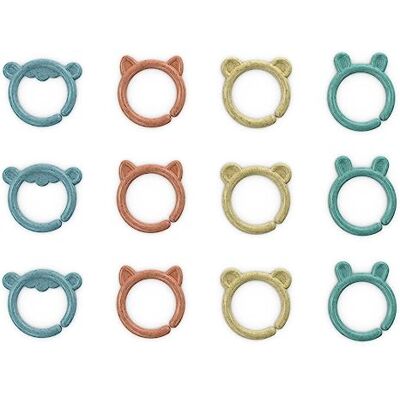 Ingenuity , Sheppy's Squad speelgoedringen voor baby's en oudere kinderen, 12 ringen, plantaardig materiaal, BPA-vrij, multi-textuur Ingenuity , Sheppy's Squad speelgoedringen voor baby's en oudere kinderen, 12 ringen, plantaardig materiaal, BPA-vrij, multi-textuur