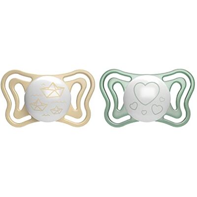 Chicco PhysioForma Light, fopspeen met siliconen fopspeen 2-6 maanden, licht en ademend, ergonomische vorm, ondersteunt de fysiologische ademhaling en de juiste ontwikkeling van de mond, neutraal, 2 Chicco PhysioForma Light, fopspeen met siliconen fopspeen 2-6 maanden, licht en ademend, ergonomische vorm, ondersteunt de fysiologische ademhaling en de juiste ontwikkeling van de mond, neutraal, 2