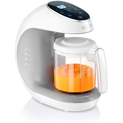 Sweety Fox Multifunctionele kookmachine, 7-in-1, voor baby's, stoom, mixer, pulse, automatische reiniging, sterilisator voor flessen, ontdooien, multifunctionele kookmachine Sweety Fox Multifunctionele kookmachine, 7-in-1, voor baby's, stoom, mixer, pulse, automatische reiniging, sterilisator voor flessen, ontdooien, multifunctionele kookmachine