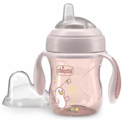 Chicco Transition Cup Druppelvrije beker voor baby's, 200 ml, 1 flesbeker vanaf 4 maanden om te leren drinken, met ergonomische siliconen drinktuit, dubbel antiolisch ventiel, BPA-vrij, roze Chicco Transition Cup Druppelvrije beker voor baby's, 200 ml, 1 flesbeker vanaf 4 maanden om te leren drinken, met ergonomische siliconen drinktuit, dubbel antiolisch ventiel, BPA-vrij, roze
