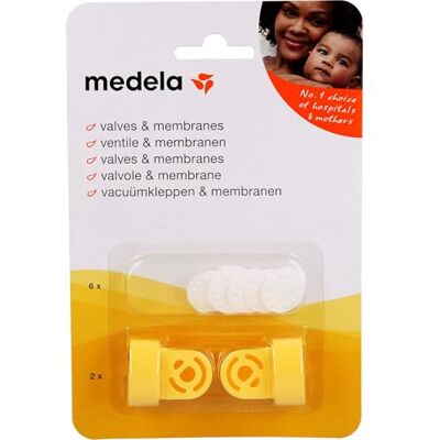 Medela Reserveonderdelen voor melkpomp, set met 2 ventielen en 6 membranen Medela Reserveonderdelen voor melkpomp, set met 2 ventielen en 6 membranen