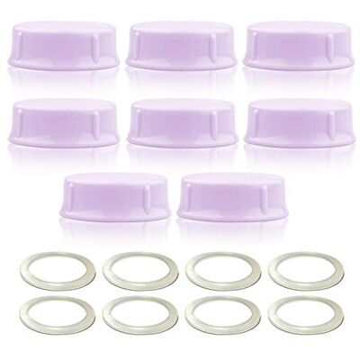 Maymom Couvercles solides avec anneau d'étanchéité pour bouteilles standard ; couvercles de bouteilles/convient aux bouteilles Medela, Ameda et petites tailles nuk, Playtex, bouteilles Gerber ; 8 Maymom Couvercles solides avec anneau d'étanchéité pour bouteilles standard ; couvercles de bouteilles/convient aux bouteilles Medela, Ameda et petites tailles nuk, Playtex, bouteilles Gerber ; 8